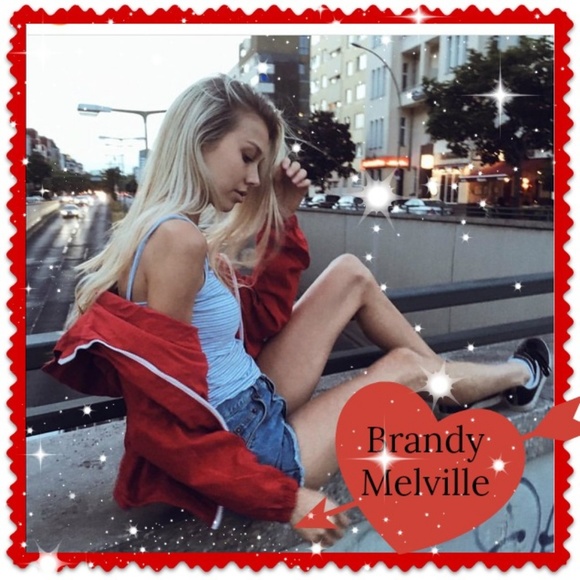 Brandy Melville Jackets & Blazers - Brandy Melville John Galt Red Krissy windbreaker